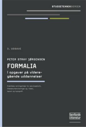 Bogcover til Formalia i opgaver på videregående uddannelser