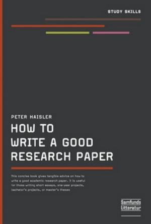 Bogcover til How to write a good research paper