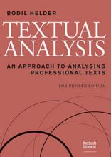 Bogcover til Textual Analysis: An Approach to Analysing Professional Texts